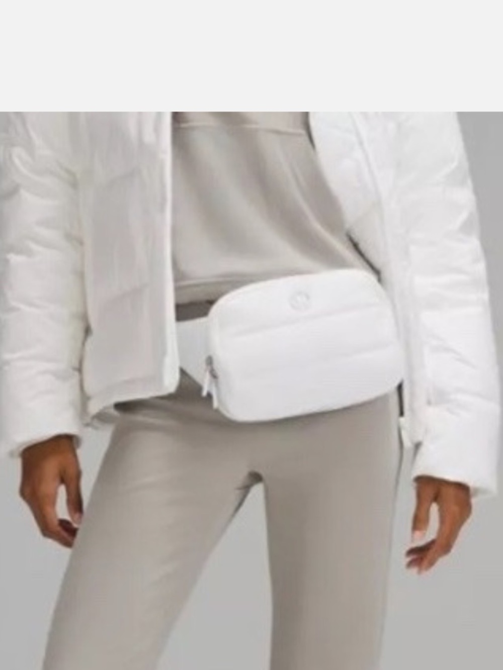 lululemon athletica White Quilted Crossbody Belt Bag